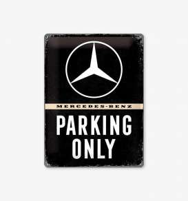 Tac Signs 3D  - Mercedes black/white - Tac Signs - NA23262 - tac3D23262 | Toms Modelautos