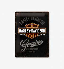 Tac Signs 3D  - Harley Davidson brown/black/orange - Tac Signs - NA23125 - tac3D23125 | Toms Modelautos