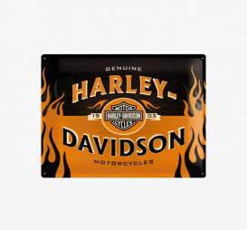 Tac Signs 3D  - Harley Davidson black/orange - Tac Signs - NA23231 - tac3D23231 | Toms Modelautos