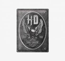 Tac Signs 3D  - Harley Davidson black/silver - Tac Signs - NA23267 - tac3D23267 | Toms Modelautos