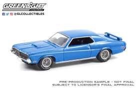 Mercury  - Cougar 1969 blue - 1:64 - GreenLight - 13300B - gl13300B | Toms Modelautos