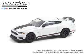 Ford  - Mustang Mach 1 2020 white - 1:64 - GreenLight - 13300F - gl13300F | Toms Modelautos
