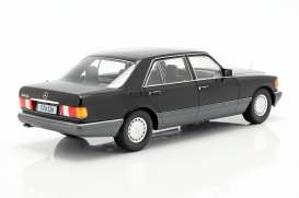 Mercedes Benz  - SEL 1985 black/grey - 1:18 - iScale - 1180000057 - iscale1180057 | Toms Modelautos
