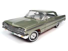 Chevrolet  - Impala 1964 green - 1:18 - Auto World - AMM1264 - AMM1264 | Toms Modelautos