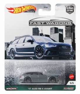 Audi  - RS6 Avant 2017 grey - 1:64 - Hotwheels - GRJ65 - hwmvGRJ65 | Toms Modelautos