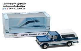 Ford  - F-100 1975 blue/white - 1:18 - GreenLight - 13544 - gl13544 | Toms Modelautos