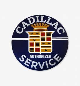 Tac-Signs Big Round  - Cadillac blue/yellow - Tac Signs - 24RD63 - tacB24RD63 | Toms Modelautos