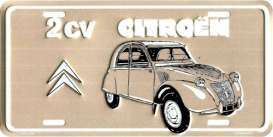 Funny Plates  - Citroën silver/white - Tac Signs - 0954 - fun0954 | Toms Modelautos