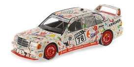Mercedes Benz  - 190E 1991 white/red - 1:18 - Minichamps - 155913687 - mc155913687 | Toms Modelautos