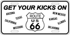 Funny Plates  - Route 66 white/black - Tac Signs - SLR68 - funSLR68 | Toms Modelautos