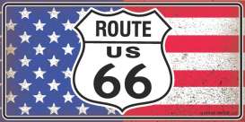 Funny Plates  - Route 66 red/white/blue - Tac Signs - 19140 - fun19140 | Toms Modelautos