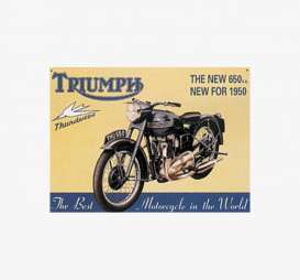 Tac Signs  - Triumph yellow/blue - Tac Signs - T48 - tacT48 | Toms Modelautos