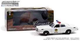Dodge - Coronet Hazzard County Sheriff 1975 white - 1:24 - GreenLight - 84104 - gl84104 | Toms Modelautos Dodge - Coronet Hazzard County Sheriff 1975 white - 1:24 - GreenLight - 84104 - gl84104 | Toms Modelautos