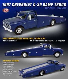 Chevrolet  - C-30 Ramp Truck 1967 dark blue - 1:18 - Acme Diecast - 1801709 - acme1801709 | Toms Modelautos