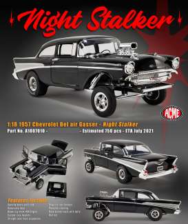 Chevrolet - Bel Air Gasser 1957 black - 1:18 - Acme Diecast - 1807010 - acme1807010 | Toms Modelautos Chevrolet - Bel Air Gasser 1957 black - 1:18 - Acme Diecast - 1807010 - acme1807010 | Toms Modelautos
