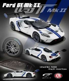 Ford - GT MKII white/blue - 1:18 - Acme Diecast - US040 - GTUS040 | Toms Modelautos Ford - GT MKII white/blue - 1:18 - Acme Diecast - US040 - GTUS040 | Toms Modelautos