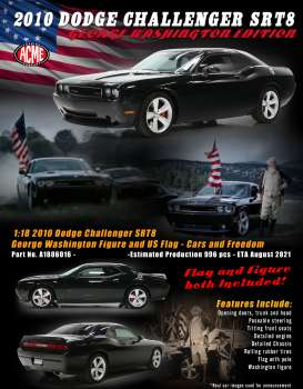 Dodge  - Challenger SRT 2010 black - 1:18 - Acme Diecast - 1806016 - acme1806016 | Toms Modelautos