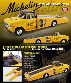 Dodge  - D-300 Ramp Truck 1970  - 1:18 - Acme Diecast - 1801906 - acme1801906 | Toms Modelautos
