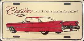 Funny Plates  - Cadillac beige/red - Tac Signs - 92G-2344 - fun92G-2344 | Toms Modelautos