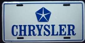 Funny Plates  - Chrysler white/blue - Tac Signs - 153 - fun153 | Toms Modelautos
