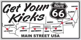 Funny Plates  - Route 66 white/black/red - Tac Signs - OTRW1899 - funOTRW1899 | Toms Modelautos