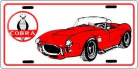 Funny Plates  - Shelby white/red - Tac Signs - 91K-3241 - fun91K-3241 | Toms Modelautos