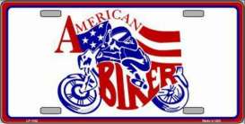Funny Plates  - Motorcycles white/blue/red - Tac Signs - LP1142 - funLP1142 | Toms Modelautos