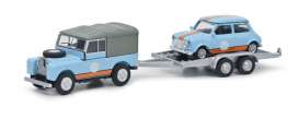 Land Rover Mini - 88 blue/orange - 1:87 - Schuco - 26595 - schuco26595 | Toms Modelautos