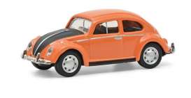 Volkswagen  - Beetle orange/black - 1:87 - Schuco - 26628 - schuco26628 | Toms Modelautos