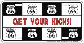 Funny Plates  - Route 66 white/black/red - Tac Signs - SLR68K - funSLR68K | Toms Modelautos