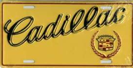 Funny Plates  - Cadillac yellow/black - Tac Signs - 7N9S9UR3 - fun7N9S9UR3 | Toms Modelautos