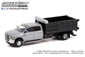 Ram  - 3500 Dually 2018 silver/black - 1:64 - GreenLight - 46080E - gl46080E | Toms Modelautos