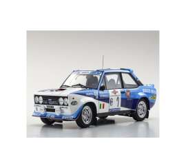 Fiat  - 131 Abarth #1 1981 white/blue - 1:18 - Kyosho - 8376D - kyo8376D | Toms Modelautos
