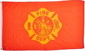 Accessoires  - Flag Fire Department red/orange - Americana Memorobilia - F83000 - FlagF83000 | Toms Modelautos