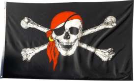 Accessoires  - Jolly Roger Red Cap Flag black/white/red - Americana Memorobilia - F83039 - FlagF83039 | Toms Modelautos