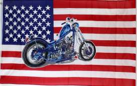 Accessoires  - USA Motorcycle Flag red/white/blue - Americana Memorobilia - F83383 - FlagF83383 | Toms Modelautos