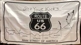 Accessoires  - Route 66 Kicks Flag white/black - Americana Memorobilia - FR7236 - FlagFR7236 | Toms Modelautos