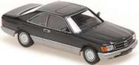 Mercedes Benz  - 560 SEC 1986 black metallic - 1:43 - Maxichamps - 940035121 - mc940035121 | Toms Modelautos