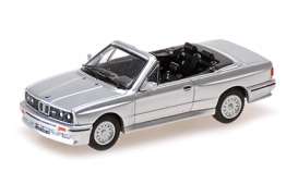 BMW  - M3 (E30) Cabriolet 1988 silver - 1:87 - Minichamps - 870020232 - mc870020232 | Toms Modelautos