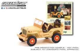 Willys  - MB Jeep 1945 beige - 1:64 - GreenLight - 39080A - gl39080A | Toms Modelautos