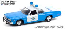 Dodge  - Monaco 1974 white/blue - 1:24 - GreenLight - 85541 - gl85541 | Toms Modelautos