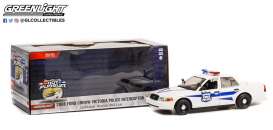 Plymouth  - Crown Victoria 1975 white/blue - 1:24 - GreenLight - 85543 - gl85543 | Toms Modelautos