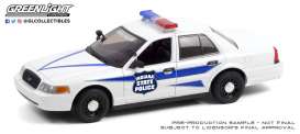 Plymouth  - Crown Victoria 1975 white/blue - 1:24 - GreenLight - 85543 - gl85543 | Toms Modelautos