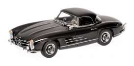 Mercedes Benz  - 300SL Roadster 1957 black - 1:18 - Minichamps - 180039036 - mc180039036 | Toms Modelautos