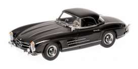 Mercedes Benz - 300SL Roadster 1957 black - 1:18 - Minichamps - 180039036 - mc180039036 | Toms Modelautos Mercedes Benz - 300SL Roadster 1957 black - 1:18 - Minichamps - 180039036 - mc180039036 | Toms Modelautos