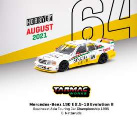 Mercedes Benz - 190E white/yellow - 1:64 - Tarmac - T64-024-99SEA99 - TC-T64-02499SEA99 | Toms Modelautos Mercedes Benz - 190E white/yellow - 1:64 - Tarmac - T64-024-99SEA99 - TC-T64-02499SEA99 | Toms Modelautos