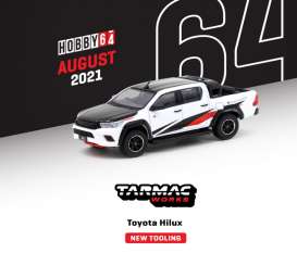 Toyota  - Hilux white - 1:64 - Tarmac - T64G-041-WH - TC-T64-041WH | Toms Modelautos