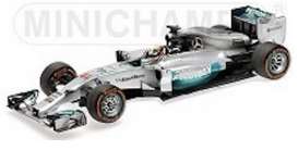 Mercedes Benz Petronas - W05 2014 silver/green - 1:18 - Minichamps - 186140044 - mc186140044 | Toms Modelautos