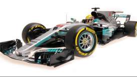 Mercedes Benz Petronas - W08 EQ Power 2017 silver/green - 1:18 - Minichamps - 186170044 - mc186170044 | Toms Modelautos