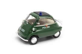 BMW  - Isetta *Polizei* green - 1:18 - Welly - 24096GP - welly24096GPgn | Toms Modelautos